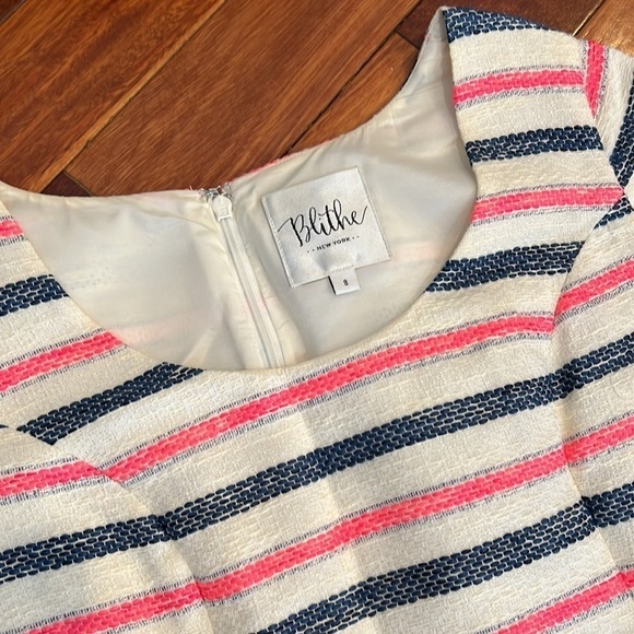 🌸 Blithe New York Striped Dress Size 8 - Picture 4 of 8